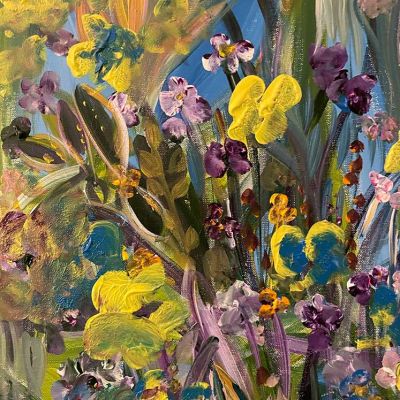 Yael Teitler · Blumen Gelb · Malerei Acryl